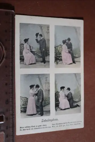 tolle alte Karte - Bildserie Liebesbegehren - Kitsch - 1910-20 ??