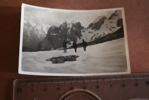 tolles altes Foto  Gebirge Bergsteiger - Rückseite beschrieben  20-30er jahre 