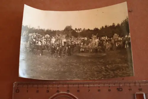 tolles altes Foto - Erntedankfest 1935 Festwagen in Dyloken Oberschlesien 