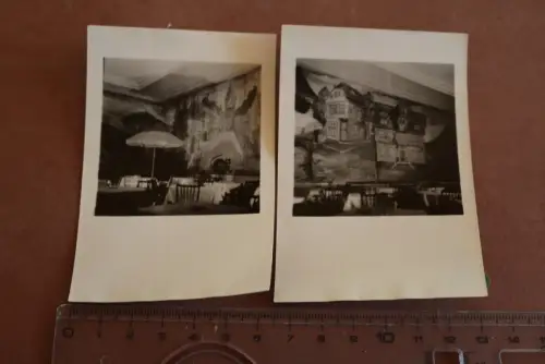 zwei tolle alte Fotos  Wandbilder - Essenssaal ? Restaurant ?? 