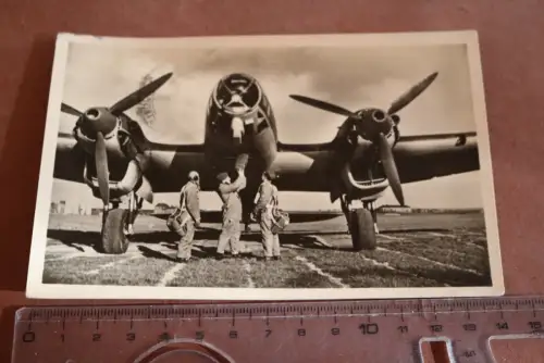 tolle alte Karte-  Luftwaffe Flugzeug Heinkel He 111 -  1942
