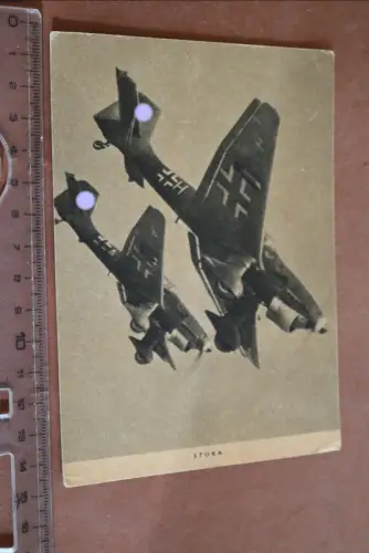 tolle alte Karte-  Flugzeug Junkers Ju 87 Stuka
