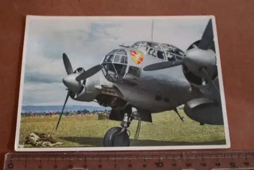 tolle alte Karte-  Junkers JU 88 Staffelwappen - Luftwaffe Mittelmeerraum 