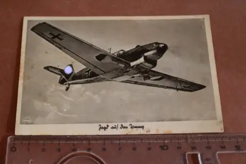 tolle alte Karte-  Flugzeug Messerschmidt Bf 109 