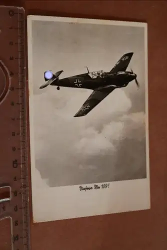 tolle alte Karte-  Flugzeug Messerschmidt Bf 109 (2)