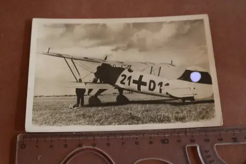 tolle alte Karte-  Flugzeug Heinkel He 51