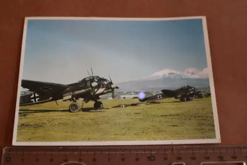 tolle alte Karte-  Junkers JU 88  Vulkan Aetna - Luftwaffe Mittelmeerraum 
