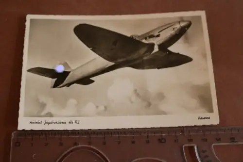 tolle alte Karte-  Flugzeug Heinkel He 112