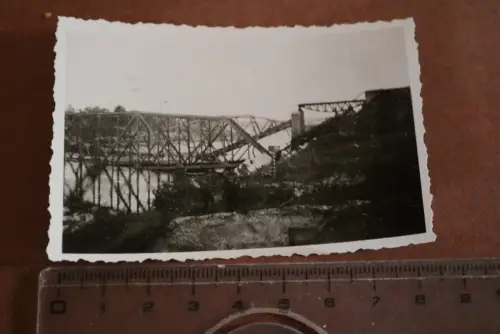 altes Foto - zerstörte Brücke bei Witebsk Belarus 