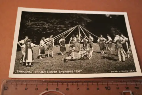 tolles altes Gruppenfoto Grazer Studentengruppe - 1932  Bandltanz
