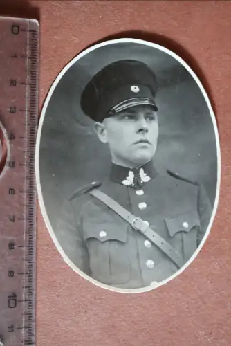 tolles altes Foto - Portrait eines Soldaten - Freikorps ? Kragenspiegel Eichenla