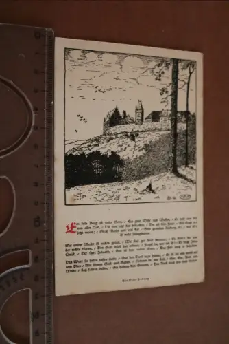tolle alte Karte  - Gedicht ? Spruch Veste Koburg Coburg  1910-20