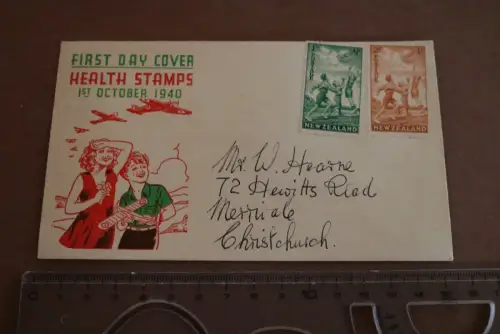 toller alter Ersttagsbriefumschlag ?? Neuseeland Health Stamps 1940 