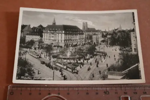 tolle alte Karte - München Sendlingertorplatz  30-50er Jahre ?