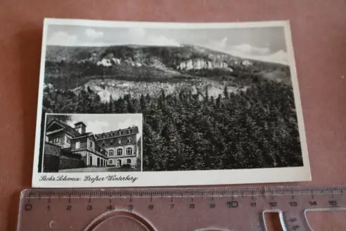 tolle alte Karte -  Sächs. Schweiz Großer Winterberg 1950