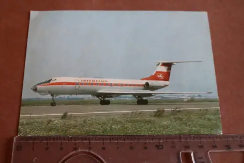 tolle alte Karte -   Flugzeug TU 134 DDR Fluglinie Interflug 