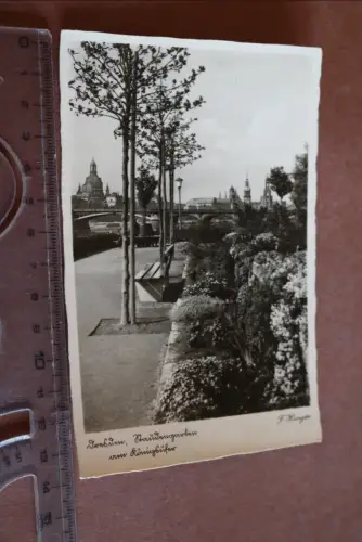 tolle alte Karte -   Dresden 1941 - Staudengarten am Königsufer 