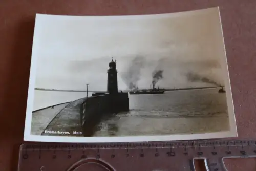 tolle alte Karte -  Bremerhaven Mole 30-60er Jahre ?