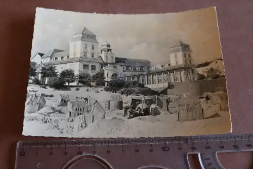 tolle alte Karte -   Ostseebad Binz - Strand mit Kurhaus 1963