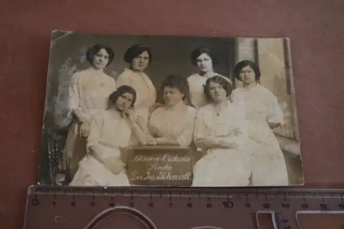 tolles altes Foto - Damen Orchester Linda - Dir. Jos. Schmidt 1915