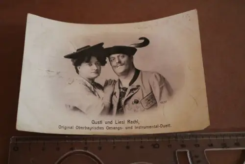 tolles altes Foto - Gustl u. Liesl Rechl - Oberbayr. Gesangs- u. Instrumental 