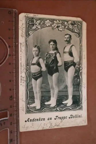 tolle alte Fotokarte - Artistenfamilie ?? Truppe Bollini - 1901