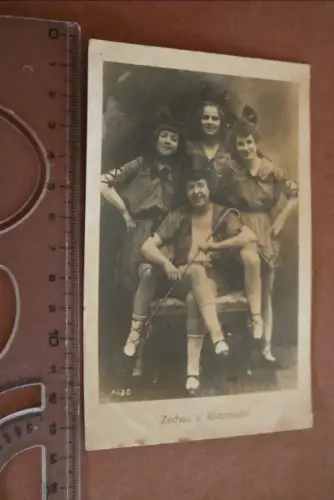tolle alte Fotokarte - Zechau ´s Blitzmädel , Tänzerinnen ? 1910-1930