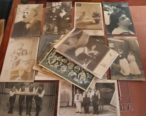 27 alte Fotokarten - Schauspieler, Musiker, Theater, Varietée usw. 
