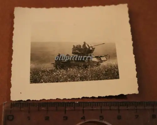 tolles altes Foto - Flak auf SdKfz Halbekette - Russland ??? 