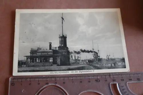 tolle alte Karte - Wilhelmshaven  An der Signalstation II 1921