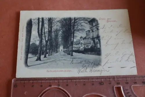 tolle alte Karte -  Bremen - Herdenthorcontrescarpe 1890-1910 ??