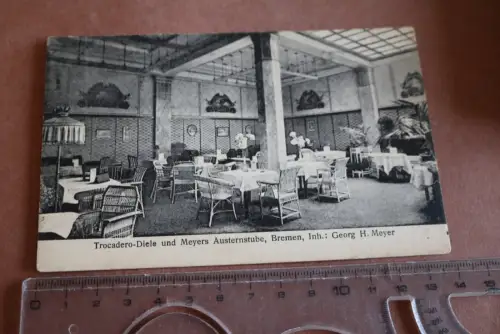 tolle alte Karte -  Bremen - Trocadero-Diele u. Meyers Austernstube 1922