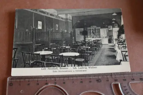 tolle alte Karte -  Bremen - Café Neustadt  1920-30