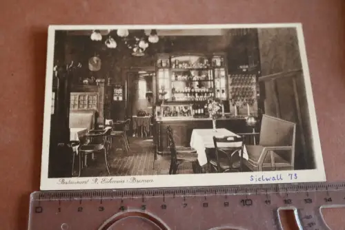 tolle alte Karte -  Bremen - Restaurant R. Eikmeier - Sielwall 73 1910-20
