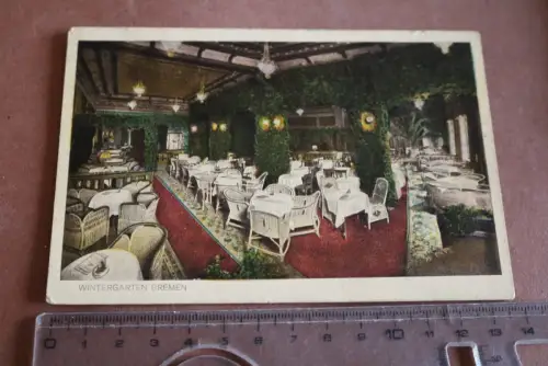 tolle alte Karte -  Bremen  Wintergarten - Kaffee Roland 1920-30
