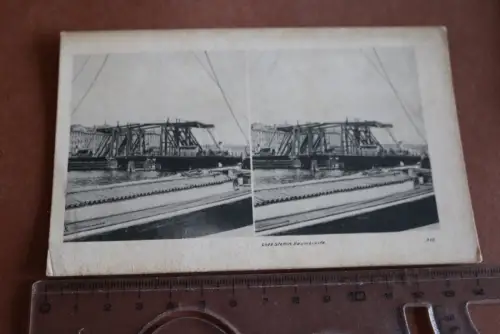 tolle alte Karte - Stettin - Baumbrücke 1910-20