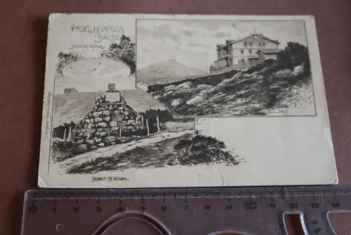tolle alte Karte - Prinz Heinrich Baude  Riesengebirge 1915