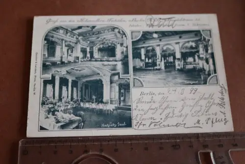 tolle alte Karte - Berlin Hohenzollern-Festsäle - 1899
