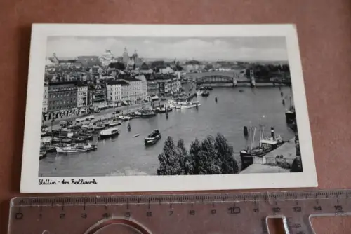 tolle alte Karte - Stettin - Am Bollwerk 20-30er Jahre 