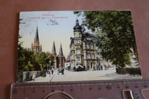tolle alte Karte - Oldenburg Grossherzgl. Schloss u. Lambertikirche 1913