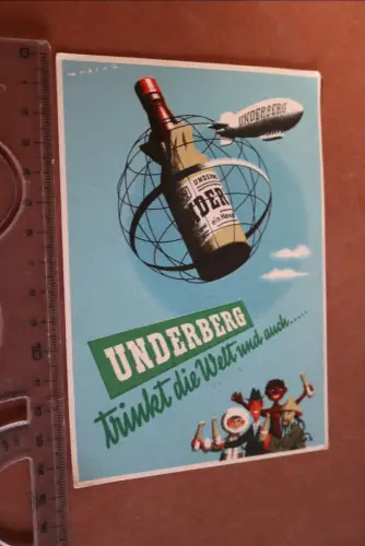 tolle alte Werbekarte - Underberg Luftschiff - Österreich-Fahrt 1958