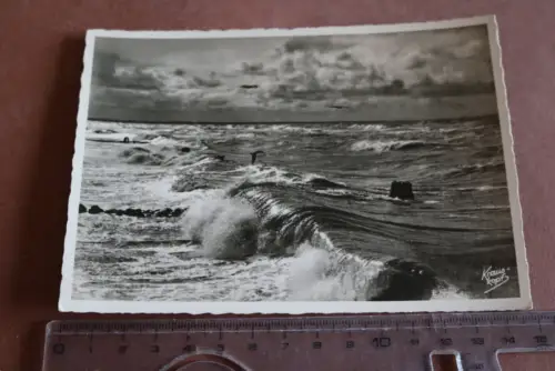 tolle alte Karte - Krauskopf - Kurische Nehrung –  Schwerer Sturm  30-40er