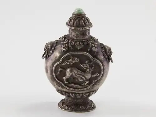 Snuff Bottle, China, Silber