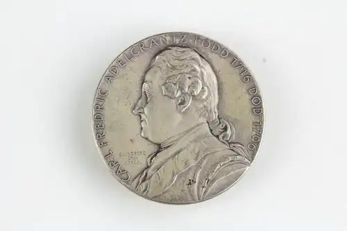 Medaille, Schweden, 1925, Silber, Königliche Akademie der Freien Künste, Vorderseite: Carl Friedrich Adelcrantz, 1716-1796, Rückseite: bekröntes Logo der Akademie, D: 35 mm, Zustand: ss, Gewicht: 20 g.