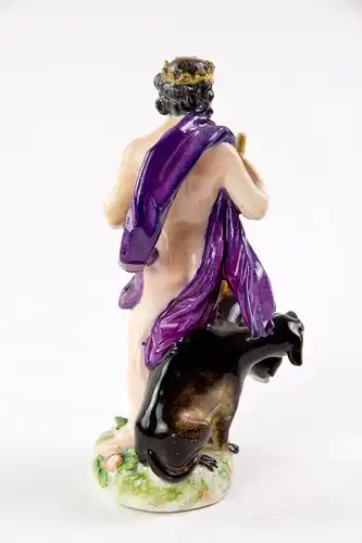 Porzellanfigur, Mitte 18. Jh., gemarkt Meissen, Darstellung des Hades mit Zerberus (Zerberus ist in der griechischen Mythologie ein zumeist mehrköpfiger Höllenhund, der den Eingang zur Unterwelt, und damit des Gott Hades bewacht, damit kein Lebender...