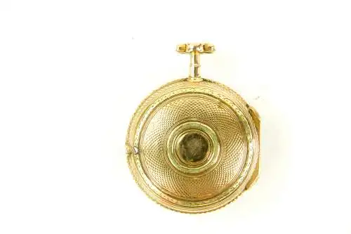 Spindel - Taschenuhr, Frankreich, 18. Jh., 18 Karat Gold, signiert L'Epine A Paris (Jean Antoine Lépine, 1720-1814, einer der größten Uhrmacher seiner Zeit, er soll um die 6000 Uhren hergestellt haben), die Fertigung der Uhr erfolgte zwischen 1762...