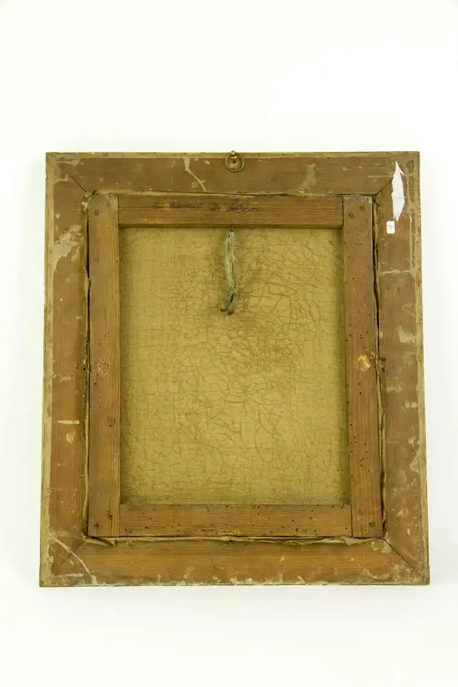 Gemälde, 18. Jh., Öl auf Lwd., rückseitig auf Rahmen mit Tinte bez. Balthasar Denner (1685 - 1749), Portrait einer alten Dame, gereinigt, sonst Originalzustand, Rahmen, 2. Hälfte 19. Jh., B: 30 cm, H: 36 cm. 1