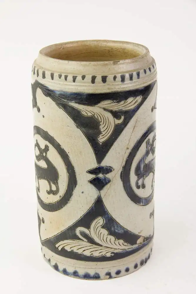 Bierkrug, Mitte 19. Jh., laut beiliegenden Schriftstück eine sogenannter 