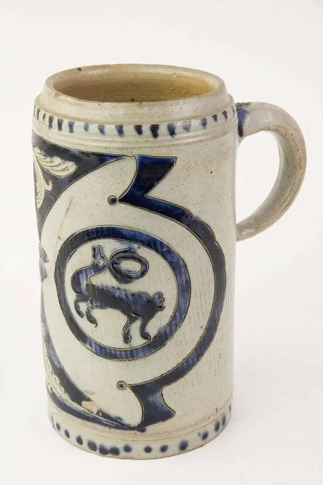 Bierkrug, Mitte 19. Jh., laut beiliegenden Schriftstück eine sogenannter 