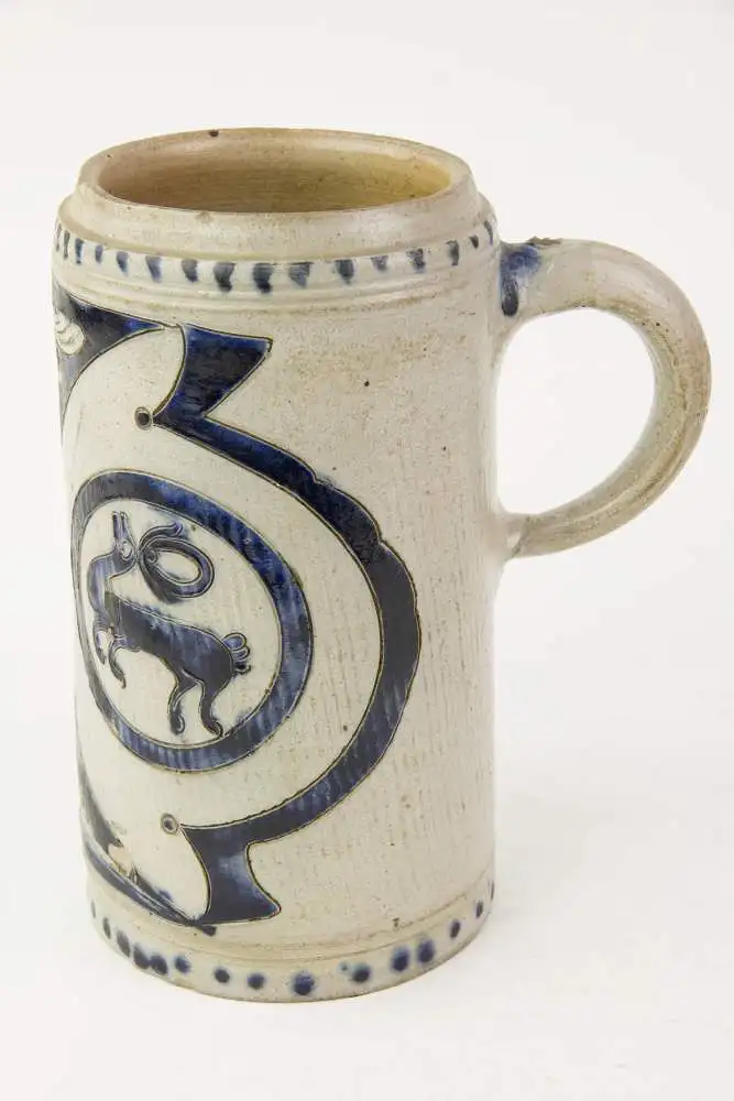 Bierkrug, Mitte 19. Jh., laut beiliegenden Schriftstück eine sogenannter 